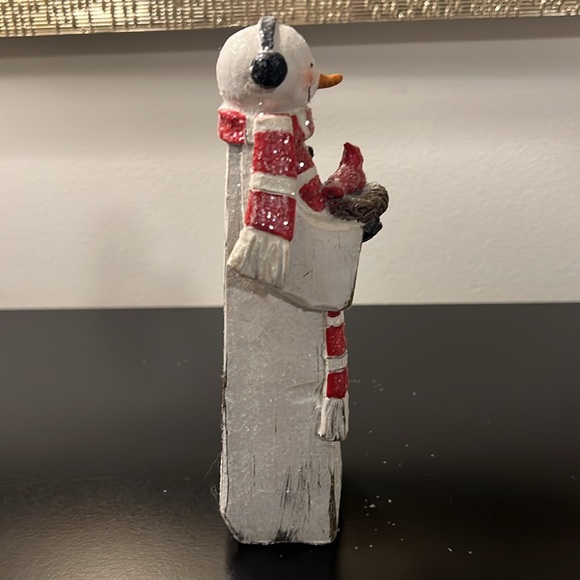 Melrose Rustic Wooden Snowman Figurine - Picture 6 of 8